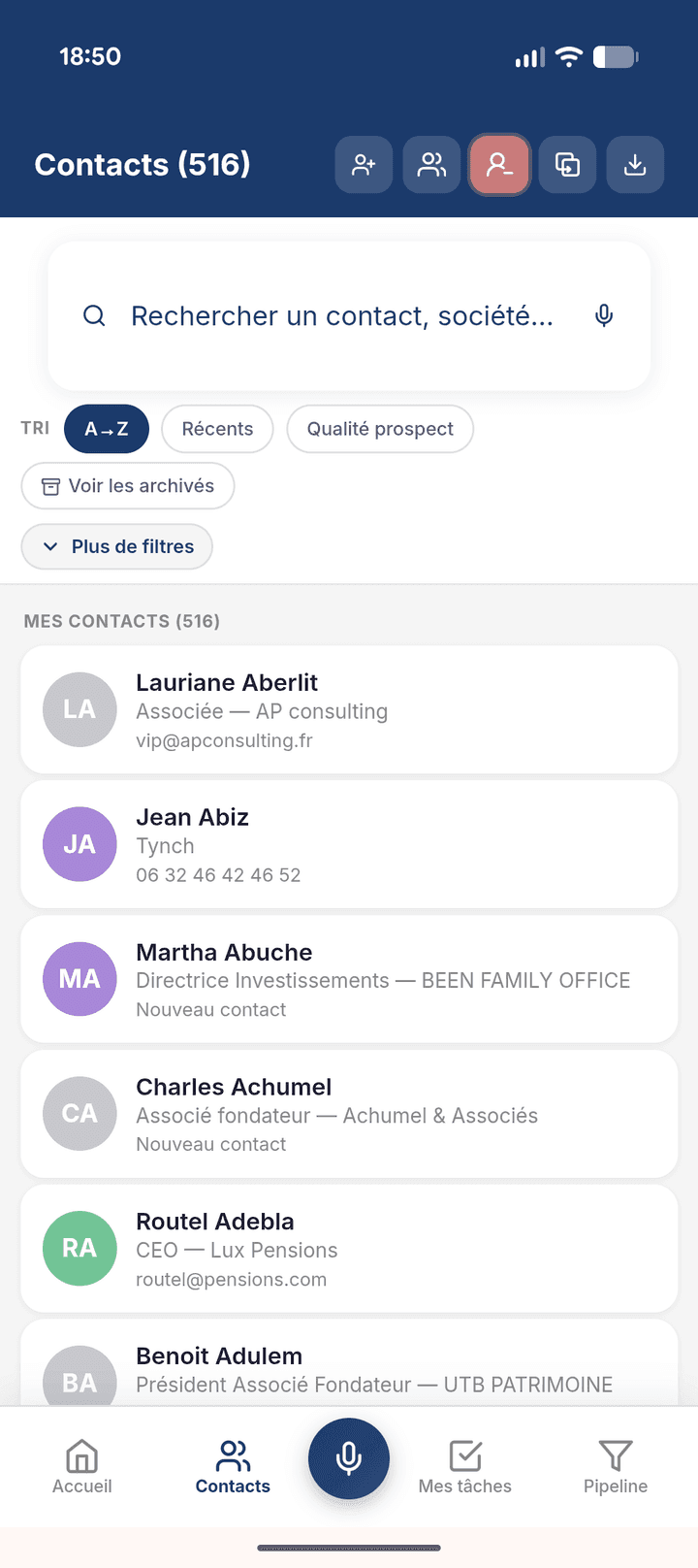 AI Smart, Fiches contacts enrichies